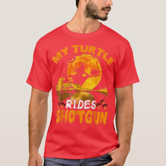 My Turtle Rides Shot Witch Fly Broomstick Bat Hall T-Shirt