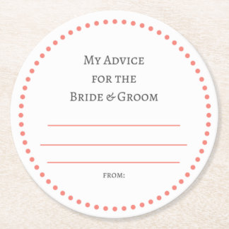 my "two cents" round paper coaster