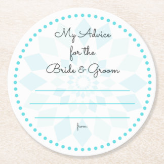 my "two cents" round paper coaster