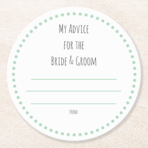 my "two cents" round paper coaster