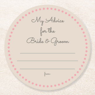 my "two cents" round paper coaster