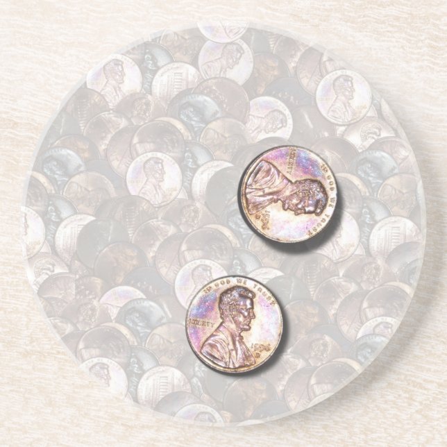 My Two Cents Worth (Lightened Background) Coaster (Front)