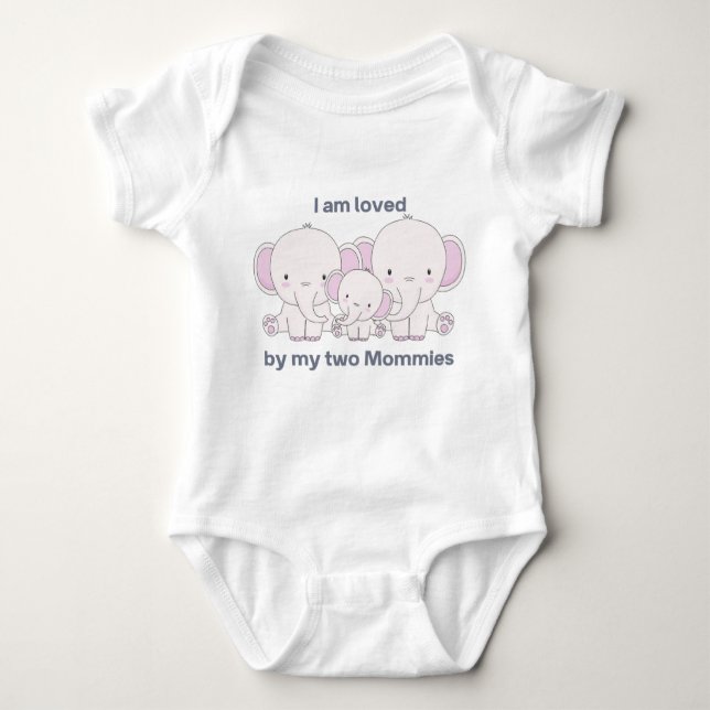 My Two Moms Baby Bodysuit (Front)