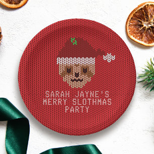 My Ugly Sweater Party Red Paper Plate