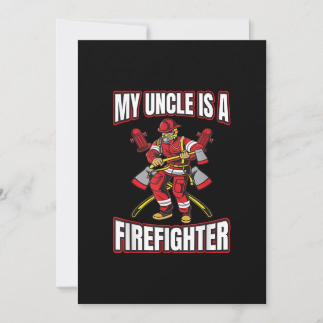 My Uncle Is A Firefighter Holiday Card (Front)