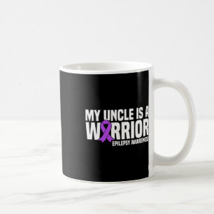 My Uncle Is A Warrior Purple Ribbon Epilepsy Aware Coffee Mug