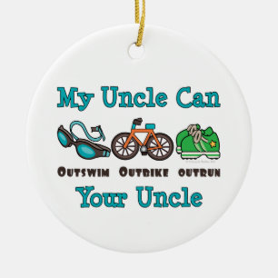 My Uncle Outswim Outbike Outrun Triathlon Ornament