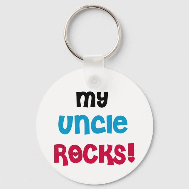 My Uncle Rocks T-shirts and Gifts Key Ring (Front)