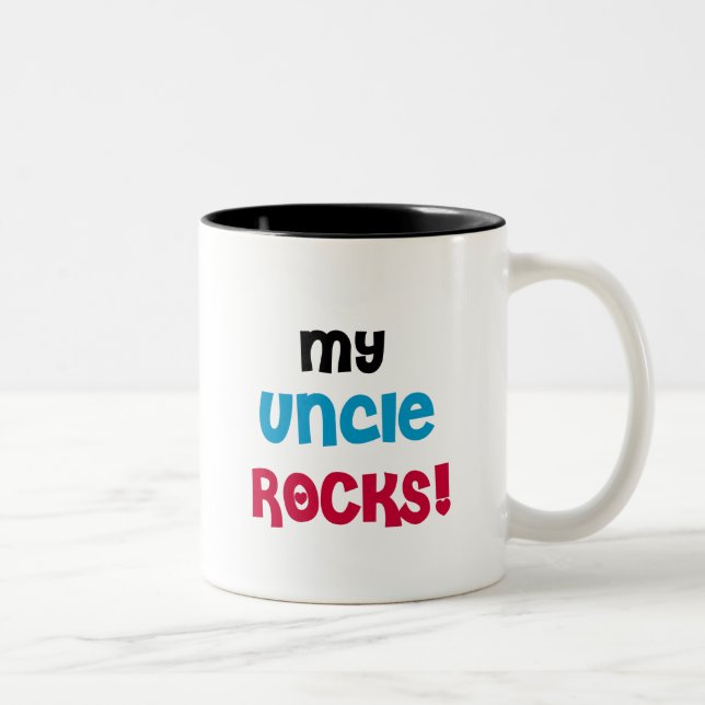 My Uncle Rocks T-shirts and Gifts Two-Tone Coffee Mug (Right)