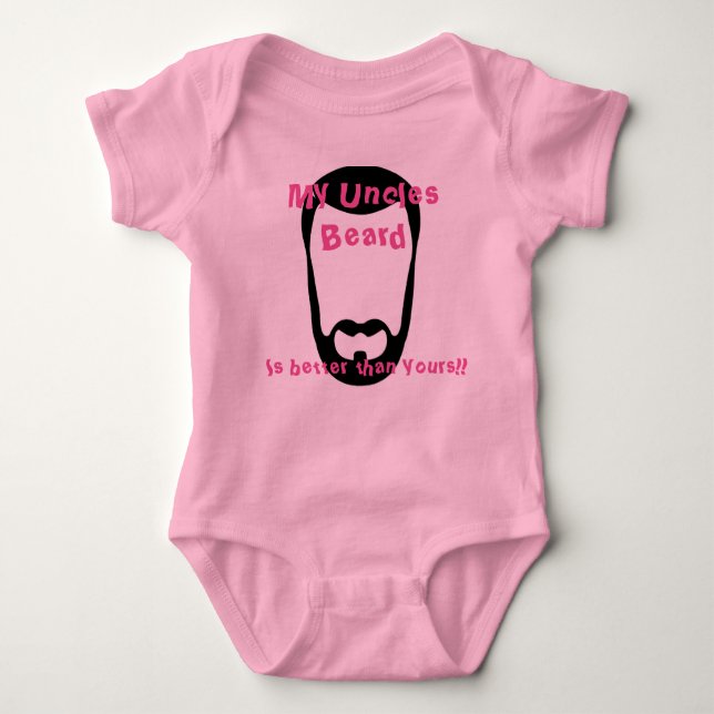 My Uncles Beard Baby Bodysuit (Front)