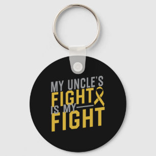 My Uncle's Fight is My Fight Childhood Cancer Awar Key Ring