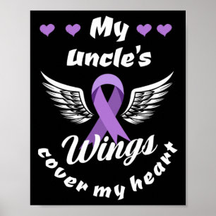 My Uncle's Wings Cover My Heart Overdose Awareness Poster