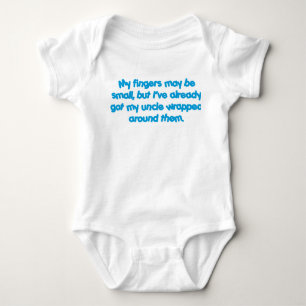 My Uncle's Wrapped (Blue) Baby Bodysuit