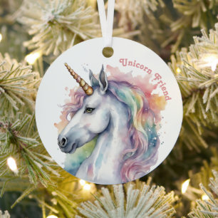 My Unicorn Friend For Her Metal Tree Decoration