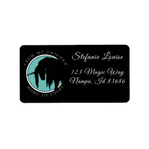 My Unicorn (Teal) Label