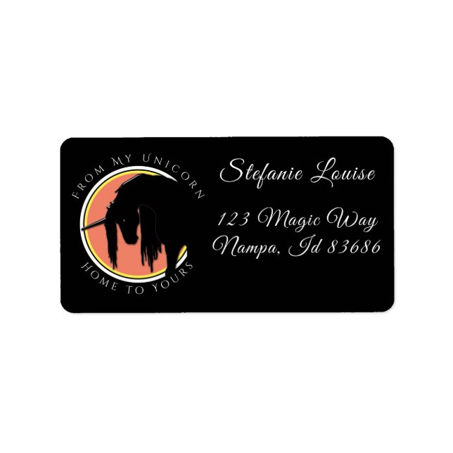 My Unicorn (yellow/salmon) Label (Front)