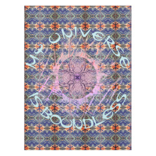 My Universe is Boundless Futuristic Fractal Tablecloth