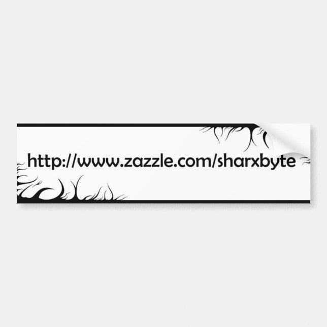 My URL (White, black text) Bumper Sticker (Front)