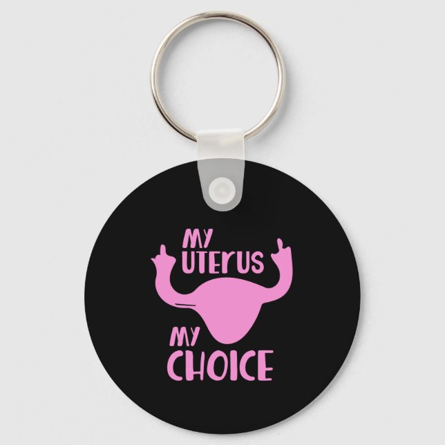 My uterus my choice key ring (Front)