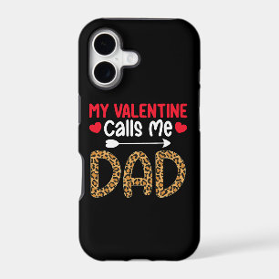 My Valentine Calls Me Dad Leopard Buffalo Plaid
