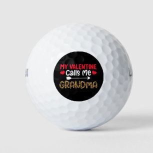 My Valentine Calls Me Grandma Leopard Buffalo Golf Balls
