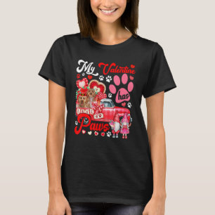 My Valentine Has Paws Couple Cockapoos On Pickup G T-Shirt