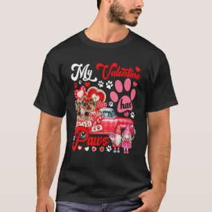My Valentine Has Paws Couple Yorkshire Terriers Wi T-Shirt