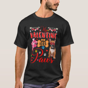 My Valentine Has Paws Cute French Bulldog Sunglass T-Shirt