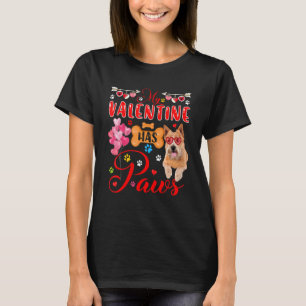 My Valentine Has Paws Cute Norwich Terrier Sunglas T-Shirt