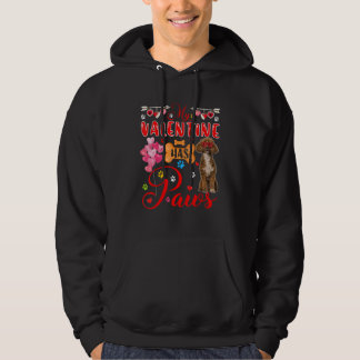 My Valentine Has Paws Cute Poodle Sunglasses Heart Hoodie