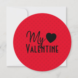 "My Valentine Heart" Round Valentine Card