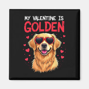 My Valentine Is Golden Retriever Funny Valentine's Magnet