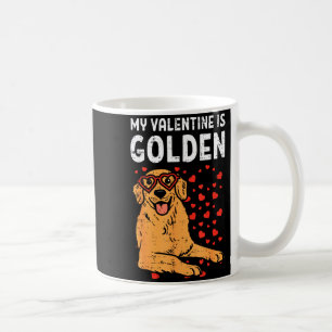 My Valentine Is Golden Retriever Valentines Day Pe Coffee Mug