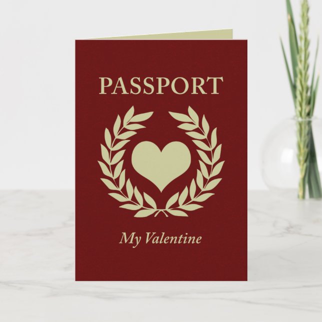 my valentine passport holiday card (Front)
