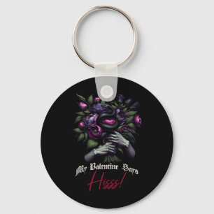 My Valentine Says Hisss Happy Valentine Apparel Key Ring
