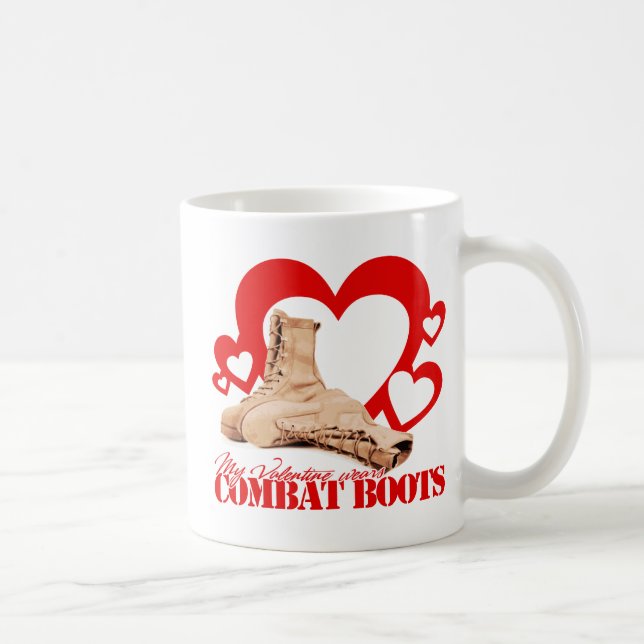 My Valentine Wears Combat Boots Coffee Mug (Right)