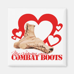 My Valentine Wears Combat Boots Magnet