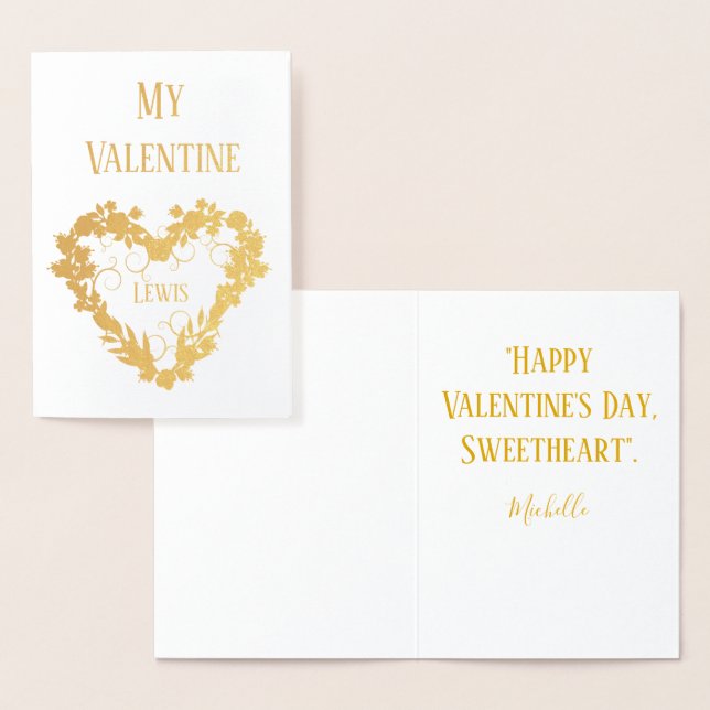 My Valentines Day Sweetheart Foil Card (Display)