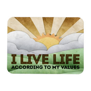 "My values" Motivation Affirmation Flexible Magnet