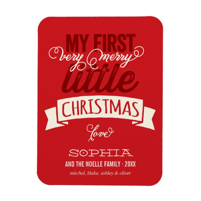 My Very Merry Little Christmas Baby 1st Christmas Magnet (Vertical)