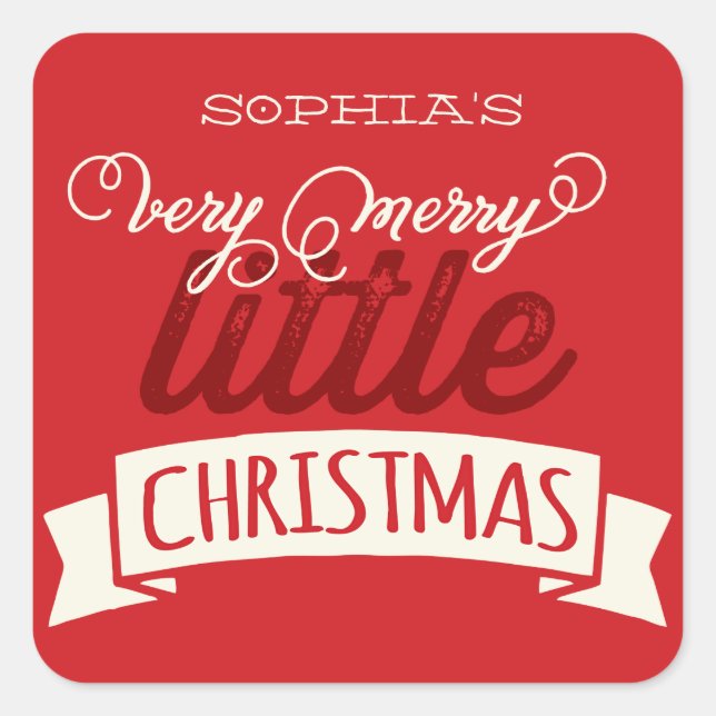 My Very Merry Little Christmas Baby 1st Christmas Square Sticker (Front)