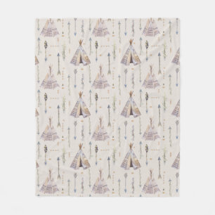 My Village Teepee Fleece Blanket