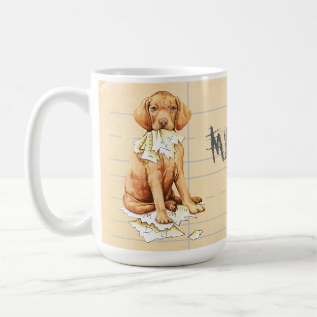 My Vizsla Ate my Homework Coffee Mug (Left)