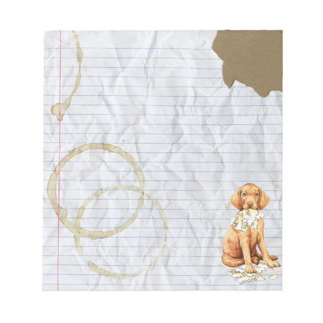 My Vizsla Ate my Lesson Plan Notepad (Front)