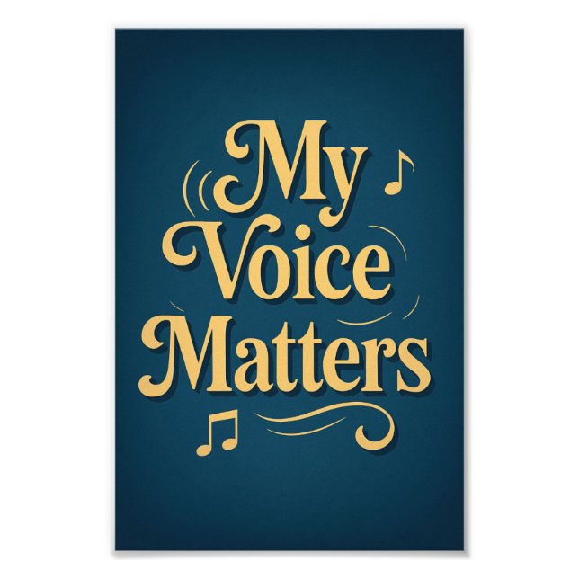 My Voice Matters: Affirmation Art Photo Print (Front)