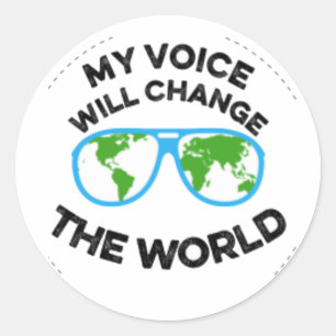 My Voice Will Change The World Stickers for School