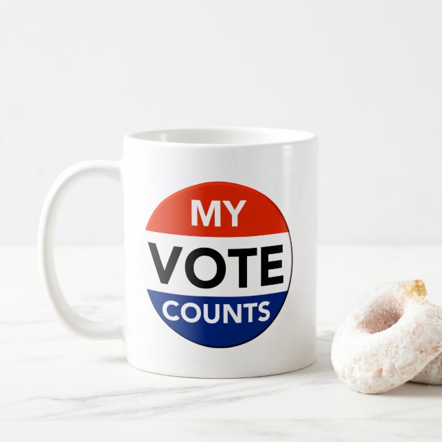 My Vote Counts Coffee Mug (With Donut)