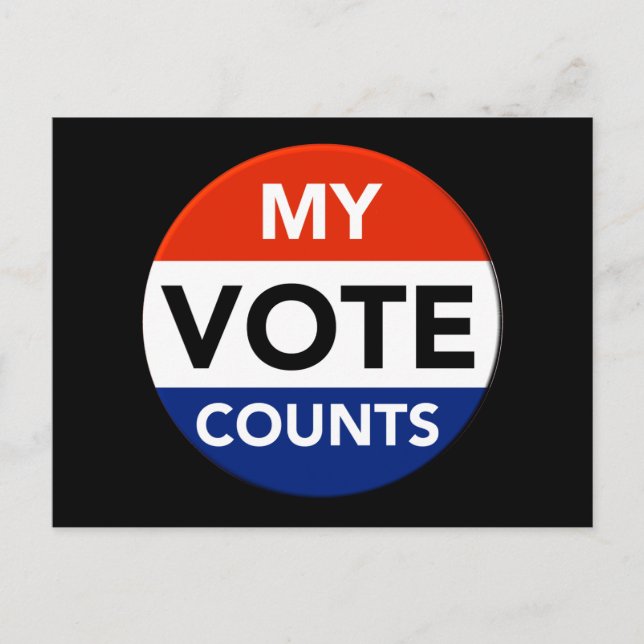 My Vote Counts Postcard (Front)