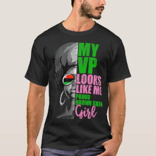 My VP Looks Like Me Pink and Green Kids Premium T-Shirt