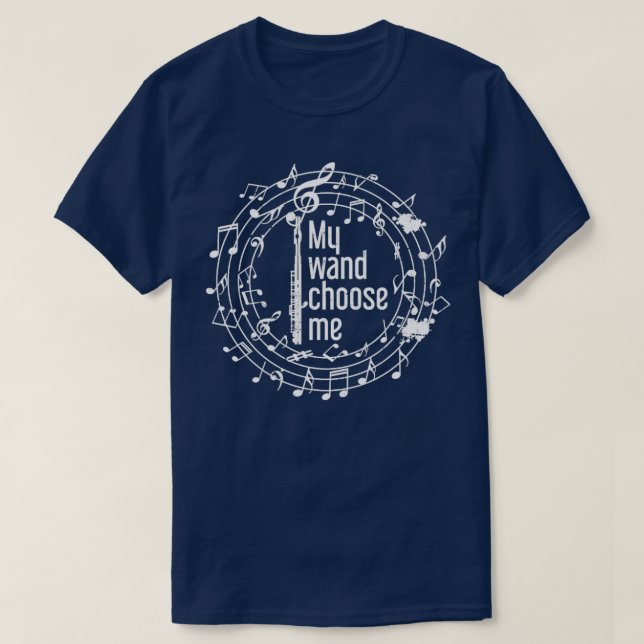 My Wand Choose Me Flute T-Shirt (Design Front)